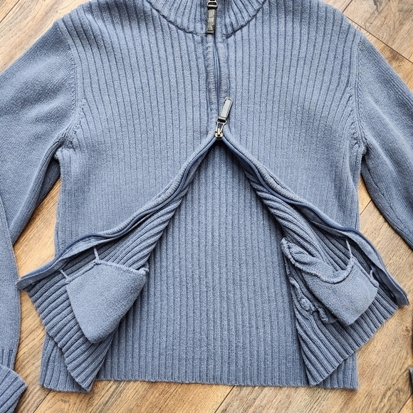 Studio London Knit Blueish Gray Sweater Size XL - Picture 4 of 6